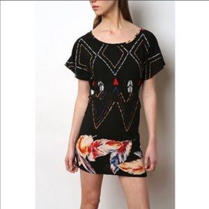 Minkpink feathers dress size medium